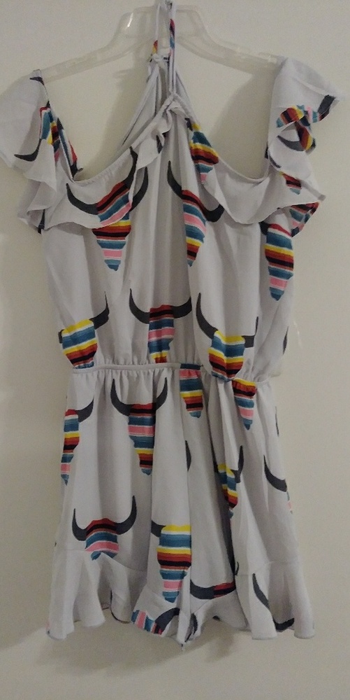 Western halter romper